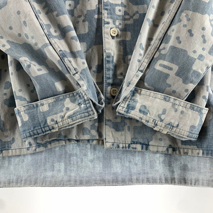 【中古品】【メンズ】 C.E CAVEMPT NOISE シーイーノイズ WASHED DENIM SHIRT JACKET デニム シャツ ジャケット トップス 古着 総柄 142-260729-mh-20-fuzh サイズ：M カラー：ライトブルー 万代Net店