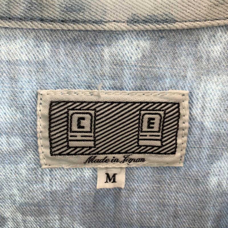 【中古品】【メンズ】 C.E CAVEMPT NOISE シーイーノイズ WASHED DENIM SHIRT JACKET デニム シャツ ジャケット トップス 古着 総柄 142-260729-mh-20-fuzh サイズ：M カラー：ライトブルー 万代Net店