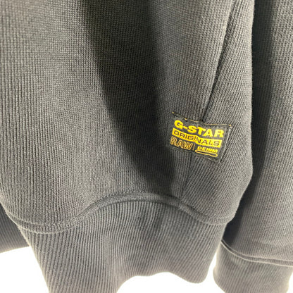【中古品】【メンズ】 G-STAR RAW ジースター ロゥ LOOSE HOODED ZIP SWEAT フーディー ジップスウェット パーカー BLACK SIZE:M フードロゴ ※汚れ.使用感有 141-260920-io-24-fuzh カラー：ブラック 万代Net店