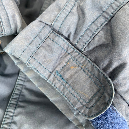 【中古品】【メンズ】 HUNTING FIELD ハンティング フィールド DOWN JACKET ダウンジャケット BLUE.BROWN IN PURPLE SIZE:O ※汚れ有 144-260803-io-05-fuzh カラー：ブルーブラウン 万代Net店
