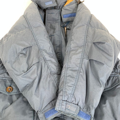 【中古品】【メンズ】 HUNTING FIELD ハンティング フィールド DOWN JACKET ダウンジャケット BLUE.BROWN IN PURPLE SIZE:O ※汚れ有 144-260803-io-05-fuzh カラー：ブルーブラウン 万代Net店