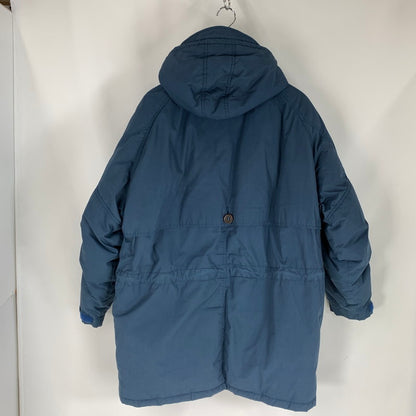 【中古品】【メンズ】 HUNTING FIELD ハンティング フィールド DOWN JACKET ダウンジャケット BLUE.BROWN IN PURPLE SIZE:O ※汚れ有 144-260803-io-05-fuzh カラー：ブルーブラウン 万代Net店