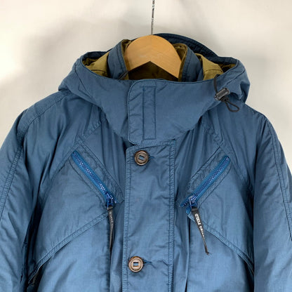 【中古品】【メンズ】 HUNTING FIELD ハンティング フィールド DOWN JACKET ダウンジャケット BLUE.BROWN IN PURPLE SIZE:O ※汚れ有 144-260803-io-05-fuzh カラー：ブルーブラウン 万代Net店