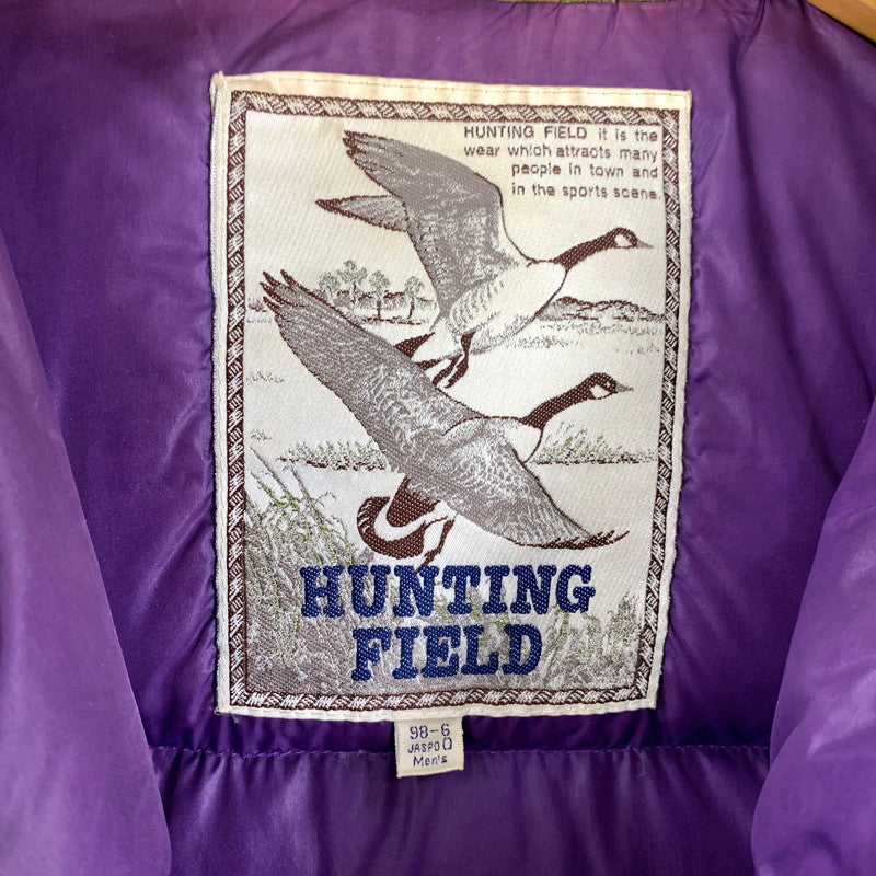 【中古品】【メンズ】 HUNTING FIELD ハンティング フィールド DOWN JACKET ダウンジャケット BLUE.BROWN IN PURPLE SIZE:O ※汚れ有 144-260803-io-05-fuzh カラー：ブルーブラウン 万代Net店