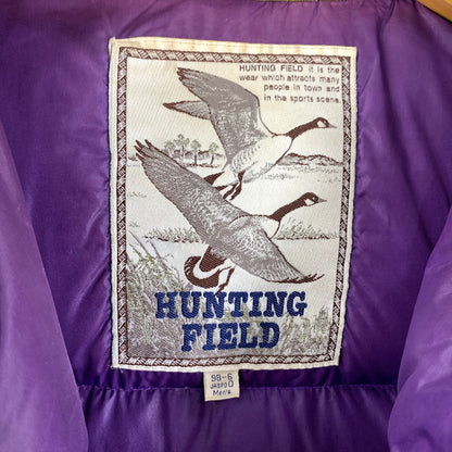 【中古品】【メンズ】 HUNTING FIELD ハンティング フィールド DOWN JACKET ダウンジャケット BLUE.BROWN IN PURPLE SIZE:O ※汚れ有 144-260803-io-05-fuzh カラー：ブルーブラウン 万代Net店