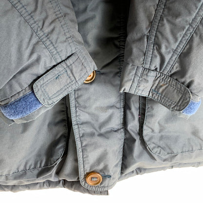 【中古品】【メンズ】 HUNTING FIELD ハンティング フィールド DOWN JACKET ダウンジャケット BLUE.BROWN IN PURPLE SIZE:O ※汚れ有 144-260803-io-05-fuzh カラー：ブルーブラウン 万代Net店