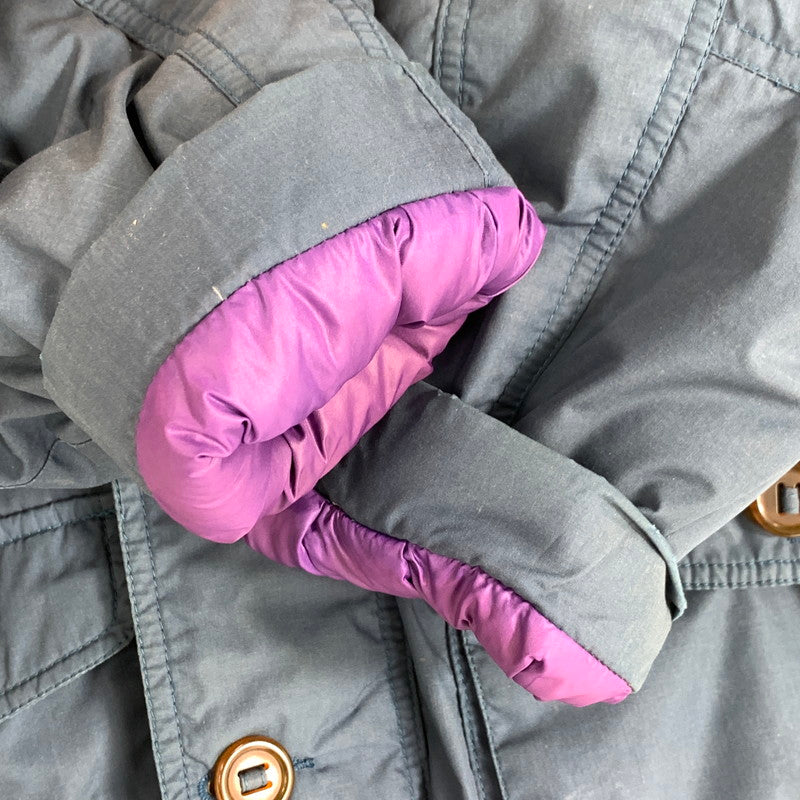 【中古品】【メンズ】 HUNTING FIELD ハンティング フィールド DOWN JACKET ダウンジャケット BLUE.BROWN IN PURPLE SIZE:O ※汚れ有 144-260803-io-05-fuzh カラー：ブルーブラウン 万代Net店