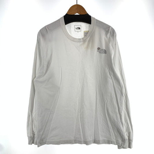 【中古品】【メンズ】 THE NORTH FACE L S FLOWER LOGO ザ・ノースフェイス 長袖Tシャツ フラワーロゴ ブランド 古着 144-260808-gm-19-fuzh サイズ：XL カラー：ホワイト 万代Net店