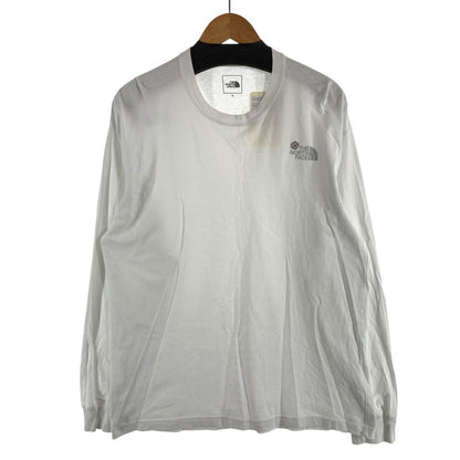 【中古品】【メンズ】 THE NORTH FACE L S FLOWER LOGO ザ・ノースフェイス 長袖Tシャツ フラワーロゴ ブランド 古着 144-260808-gm-19-fuzh サイズ：XL カラー：ホワイト 万代Net店