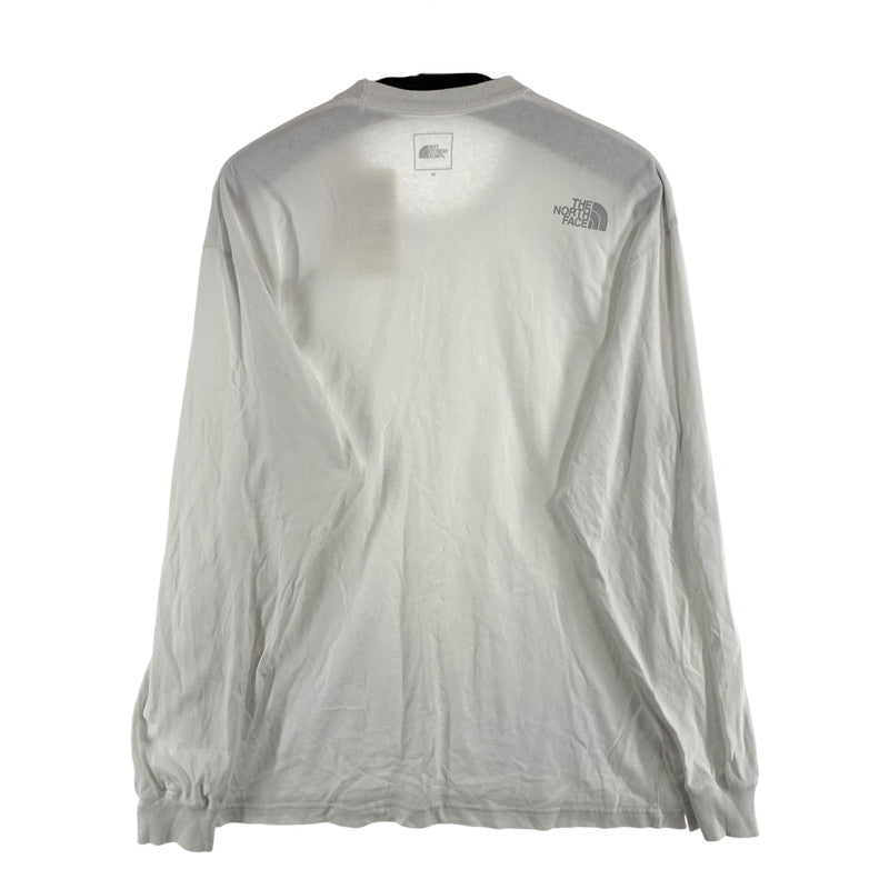 【中古品】【メンズ】 THE NORTH FACE L S FLOWER LOGO ザ・ノースフェイス 長袖Tシャツ フラワーロゴ ブランド 古着 144-260808-gm-19-fuzh サイズ：XL カラー：ホワイト 万代Net店