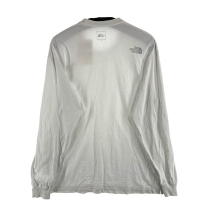 【中古品】【メンズ】 THE NORTH FACE L S FLOWER LOGO ザ・ノースフェイス 長袖Tシャツ フラワーロゴ ブランド 古着 144-260808-gm-19-fuzh サイズ：XL カラー：ホワイト 万代Net店