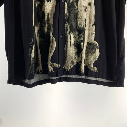 【中古品】【メンズ】 HUF ハフ DOGGED RESORT SHIRT ドギッド リゾートシャツ ダルメシアン 142-260803-ny-12-fuzh サイズ：L カラー：ブラック 万代Net店