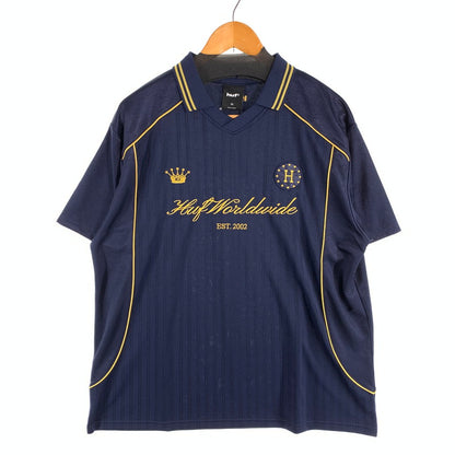 【中古品】【メンズ】 HUF ANTHEM JERSEY ハフ ジャージトップス 半袖Tシャツ カットソー ブランド 古着 142-260808-gm-32-fuzh サイズ：XL カラー：ネイビー 万代Net店