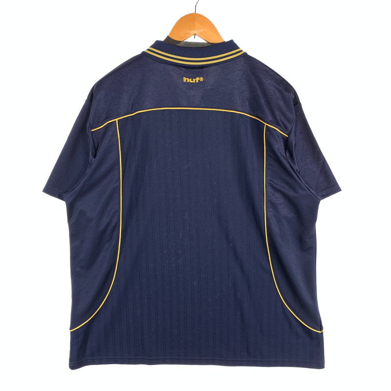 【中古品】【メンズ】 HUF ANTHEM JERSEY ハフ ジャージトップス 半袖Tシャツ カットソー ブランド 古着 142-260808-gm-32-fuzh サイズ：XL カラー：ネイビー 万代Net店