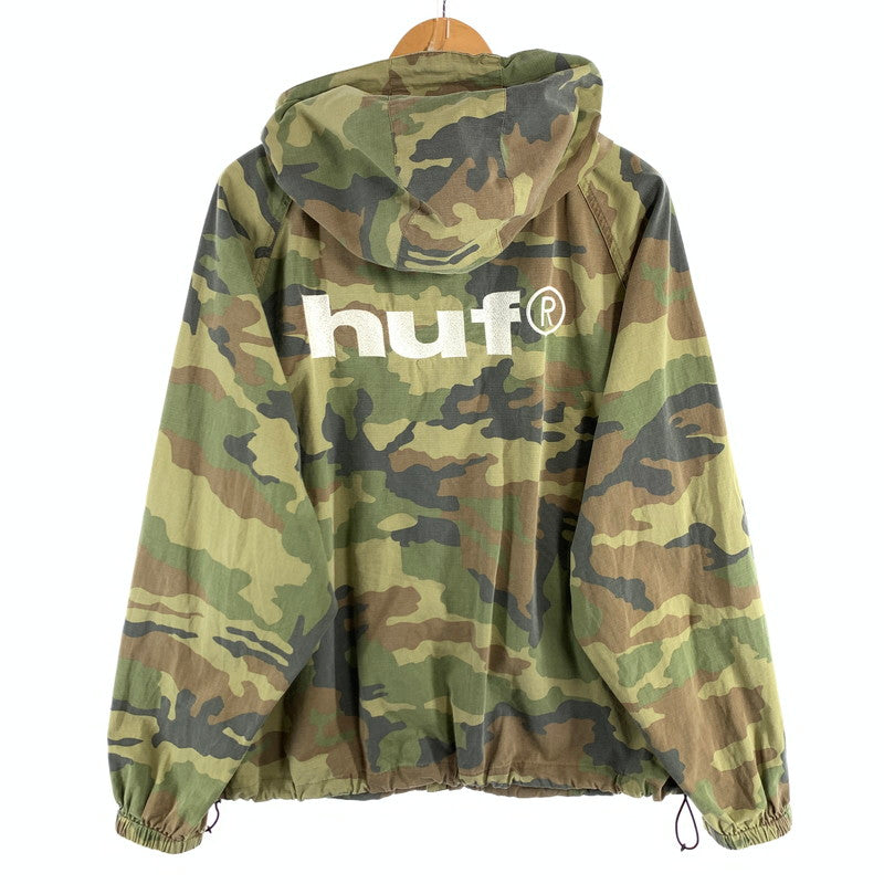 【中古品】【メンズ】 HUF EIGHTYNINE HOODED JACKET ハフ フーデッドジャケット ブルゾン アウター ブランド 古着 142-260808-gm-34-fuzh サイズ：XL カラー：カーキ カモフラ 万代Net店