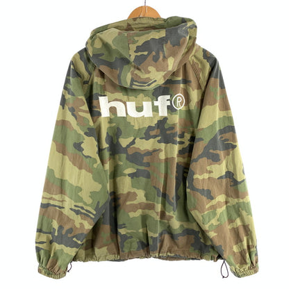 【中古品】【メンズ】 HUF EIGHTYNINE HOODED JACKET ハフ フーデッドジャケット ブルゾン アウター ブランド 古着 142-260808-gm-34-fuzh サイズ：XL カラー：カーキ カモフラ 万代Net店