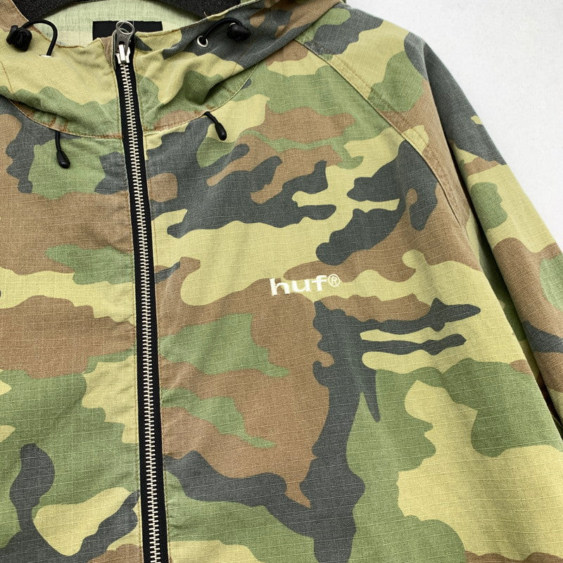 【中古品】【メンズ】 HUF EIGHTYNINE HOODED JACKET ハフ フーデッドジャケット ブルゾン アウター ブランド 古着 142-260808-gm-34-fuzh サイズ：XL カラー：カーキ カモフラ 万代Net店