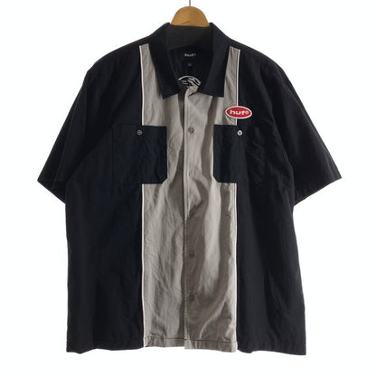【中古品】【メンズ】 HUF ハフ URETHANE WORK SHIRT ウレタン ワーク シャツ バックに虎タイヤ 142-260803-ny-17-fuzh サイズ：L カラー：ブラック 万代Net店