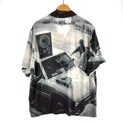 【中古品】【メンズ】 HUF BURNSIDE RESORT SHIRT ハフ 半袖シャツ フォトグラフィック オープンカラー ブランド 古着 142-260808-gm-31-fuzh サイズ：L カラー：グレー 総柄 万代Net店