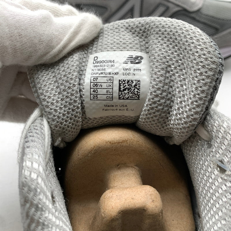 【中古品】【メンズ/レディース】 NEW BALANCE ニューバランス U990GR4 箱付属 靴 162-260731-ny-07-fuzh サイズ：25.0㎝ カラー：グレー 万代Net店