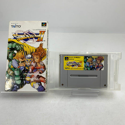 【中古品】 SFC SONIC BLASTMAN2 ソニックブラストマン2 スーパーファミコン スーファミ レトロゲーム ※ソフト汚れ・箱傷み・インナーケース傷み・取説欠品 動作確認済 023-260731-io-01-fuzh 万代Net店