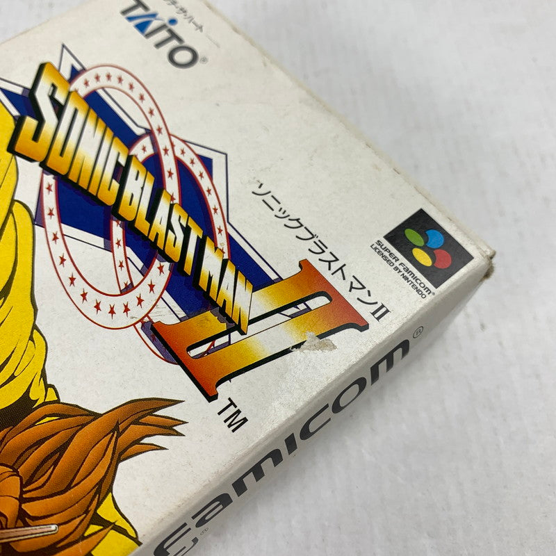 【中古品】 SFC SONIC BLASTMAN2 ソニックブラストマン2 スーパーファミコン スーファミ レトロゲーム ※ソフト汚れ・箱傷み・インナーケース傷み・取説欠品 動作確認済 023-260731-io-01-fuzh 万代Net店