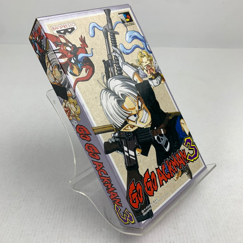 【中古品】 SFC GO GO ACKMAN3 ゴーゴーアックマン3 スーパーファミコン スーファミ レトロゲーム ※取説傷みあり・箱傷みあり 動作確認済 023-260731-io-02-fuzh 万代Net店