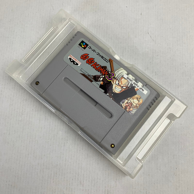 【中古品】 SFC GO GO ACKMAN3 ゴーゴーアックマン3 スーパーファミコン スーファミ レトロゲーム ※取説傷みあり・箱傷みあり 動作確認済 023-260731-io-02-fuzh 万代Net店