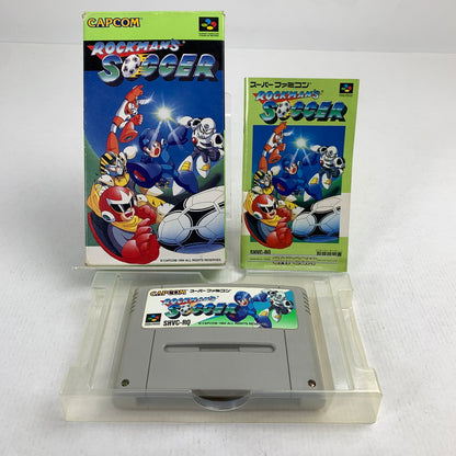 【中古品】 SFC ロックマンズサッカー ロックマン スーパーファミコン スーファミ レトロゲーム ※ソフト汚れ・取説傷み・インナーケース割れ・箱傷み・汚れあり 動作確認済 023-260731-io-05-fuzh 万代Net店