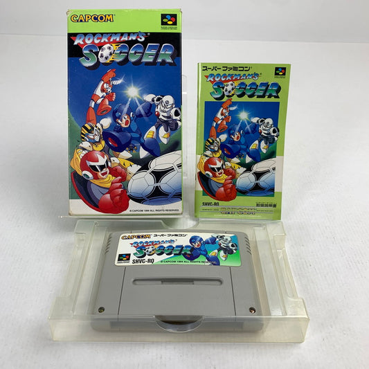 【中古品】 SFC ロックマンズサッカー ロックマン スーパーファミコン スーファミ レトロゲーム ※ソフト汚れ・取説傷み・インナーケース割れ・箱傷み・汚れあり 動作確認済 023-260731-io-05-fuzh 万代Net店