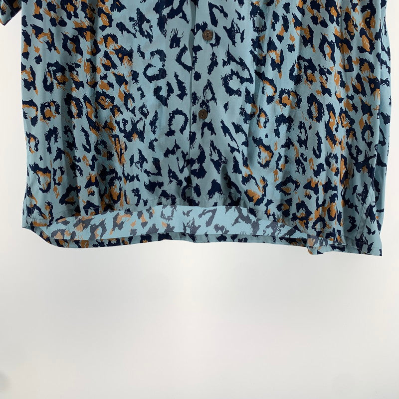 【中古品】【メンズ】 WACKO MARIA ワコマリア 25SS LEOPARD HAWAIIAN SHIRT ハワイアンシャツ レオパード柄 142-260731-ny-02-fuzh サイズ：L カラー：ブルー 万代Net店