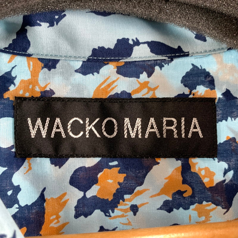 【中古品】【メンズ】 WACKO MARIA ワコマリア 25SS LEOPARD HAWAIIAN SHIRT ハワイアンシャツ レオパード柄 142-260731-ny-02-fuzh サイズ：L カラー：ブルー 万代Net店