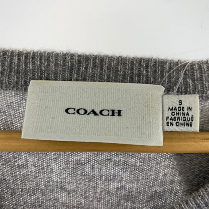 【中古品】【レディース】 COACH コーチ CV469 V NECK SWEATER Vネック セーター GRAY SIZE:S 168-260815-io-02-fuzh カラー：グレー 万代Net店