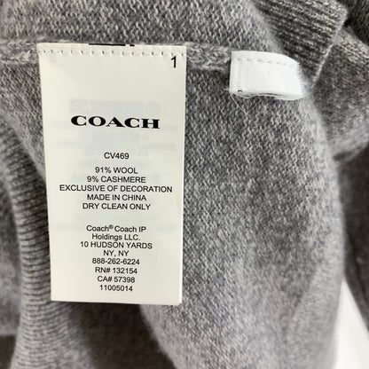 【中古品】【レディース】 COACH コーチ CV469 V NECK SWEATER Vネック セーター GRAY SIZE:S 168-260815-io-02-fuzh カラー：グレー 万代Net店