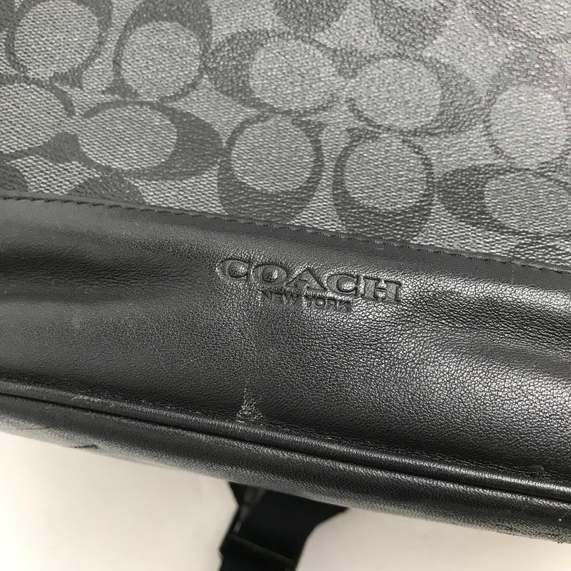 【中古品】【レディース】 COACH コーチ F78756 WEST SLIM BACKPACK IN SIGNATURE CANVAS LEATHER BLACK シグネチャー ※キズ・使用感有 カバン リュック バッグ 188-260731-io-27-fuzh 万代Net店
