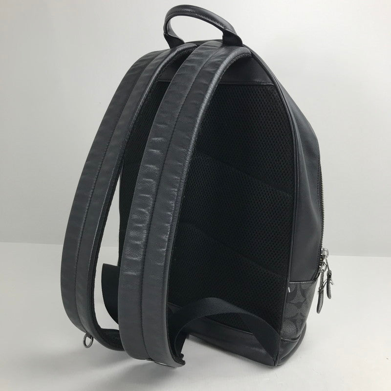 【中古品】【レディース】 COACH コーチ F78756 WEST SLIM BACKPACK IN SIGNATURE CANVAS LEATHER BLACK シグネチャー ※キズ・使用感有 カバン リュック バッグ 188-260731-io-27-fuzh 万代Net店