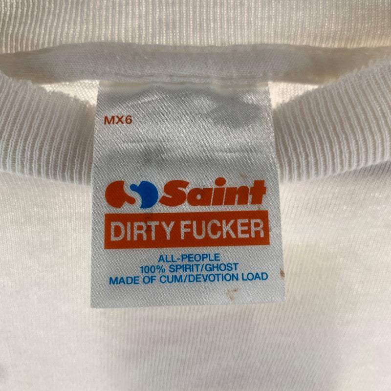 【中古品】【メンズ】 SAINT MICHAEL セントマイケル SM-HR8-0000-024 LOVE TEE 142-260731-ny-04-fuzh サイズ：XXL カラー：ホワイト 万代Net店