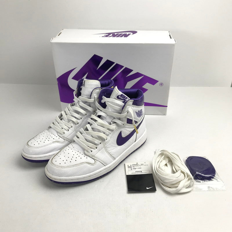 【中古品】【レディース】 NIKE ナイキ CD０46-151 WOMEN’S AIR JORDAN 1 HIGH OG "COURT PURPLE" ウィメンズ エア ジョーダン ワン ハイ オージー コートパープル カラー WHITE SIZE:26.5cm 160-260731-ky-01-fuzh 万代Net店