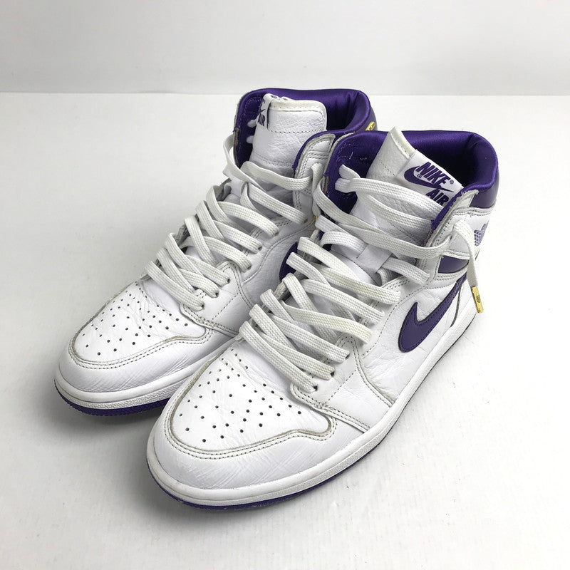 【中古品】【レディース】 NIKE ナイキ CD０46-151 WOMEN’S AIR JORDAN 1 HIGH OG "COURT PURPLE" ウィメンズ エア ジョーダン ワン ハイ オージー コートパープル カラー WHITE SIZE:26.5cm 160-260731-ky-01-fuzh 万代Net店