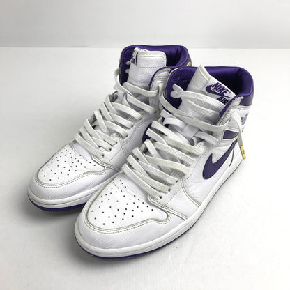 【中古品】【レディース】 NIKE ナイキ CD０46-151 WOMEN’S AIR JORDAN 1 HIGH OG "COURT PURPLE" ウィメンズ エア ジョーダン ワン ハイ オージー コートパープル カラー WHITE SIZE:26.5cm 160-260731-ky-01-fuzh 万代Net店