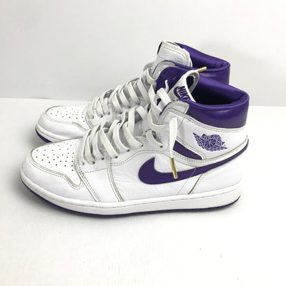 【中古品】【レディース】 NIKE ナイキ CD０46-151 WOMEN’S AIR JORDAN 1 HIGH OG "COURT PURPLE" ウィメンズ エア ジョーダン ワン ハイ オージー コートパープル カラー WHITE SIZE:26.5cm 160-260731-ky-01-fuzh 万代Net店
