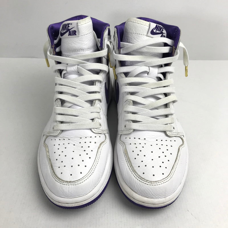 【中古品】【レディース】 NIKE ナイキ CD０46-151 WOMEN’S AIR JORDAN 1 HIGH OG "COURT PURPLE" ウィメンズ エア ジョーダン ワン ハイ オージー コートパープル カラー WHITE SIZE:26.5cm 160-260731-ky-01-fuzh 万代Net店