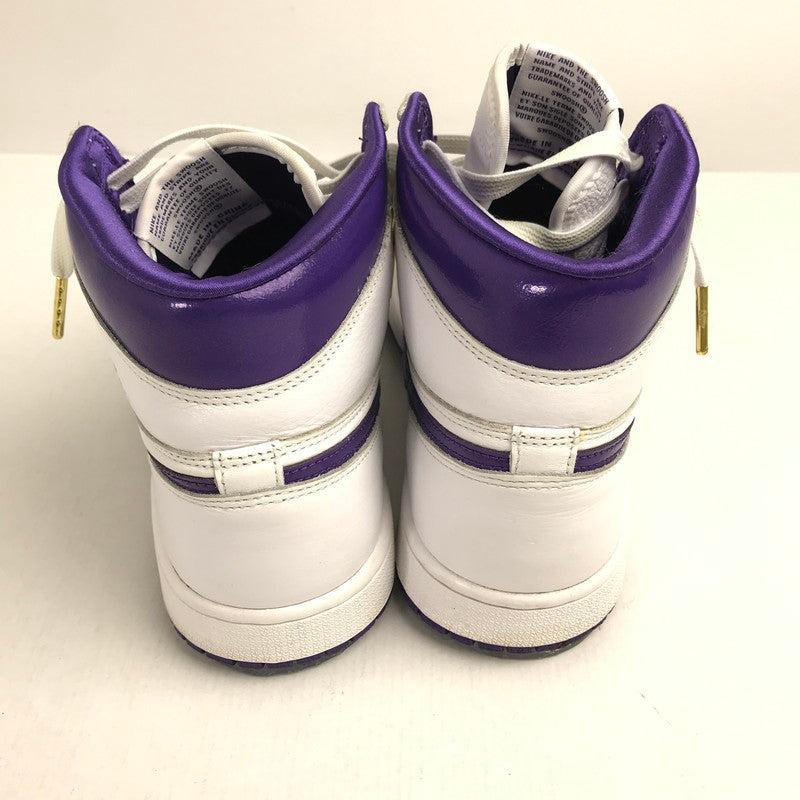 【中古品】【レディース】 NIKE ナイキ CD０46-151 WOMEN’S AIR JORDAN 1 HIGH OG "COURT PURPLE" ウィメンズ エア ジョーダン ワン ハイ オージー コートパープル カラー WHITE SIZE:26.5cm 160-260731-ky-01-fuzh 万代Net店