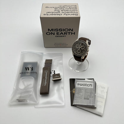 【中古品】【メンズ】 OMEGA×SWATCH オメガ ×スオッチ MISSION ON EARTH DESERT カラー グレージュ リストバリーズ 197-260802-ky-06-fuzh 万代Net店