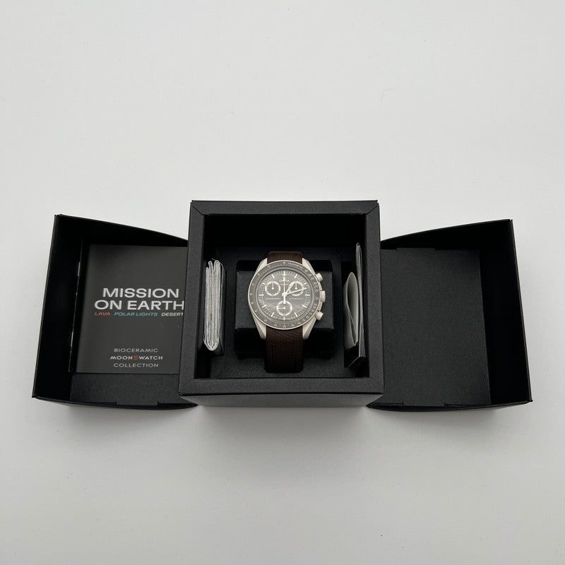 【中古品】【メンズ】 OMEGA×SWATCH オメガ ×スオッチ MISSION ON EARTH DESERT カラー グレージュ リストバリーズ 197-260802-ky-06-fuzh 万代Net店