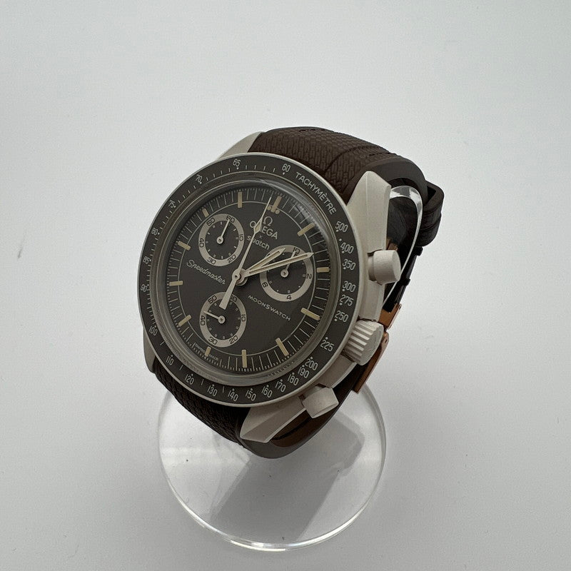 【中古品】【メンズ】 OMEGA×SWATCH オメガ ×スオッチ MISSION ON EARTH DESERT カラー グレージュ リストバリーズ 197-260802-ky-06-fuzh 万代Net店