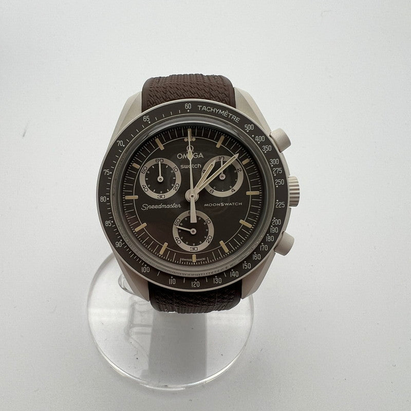 【中古品】【メンズ】 OMEGA×SWATCH オメガ ×スオッチ MISSION ON EARTH DESERT カラー グレージュ リストバリーズ 197-260802-ky-06-fuzh 万代Net店