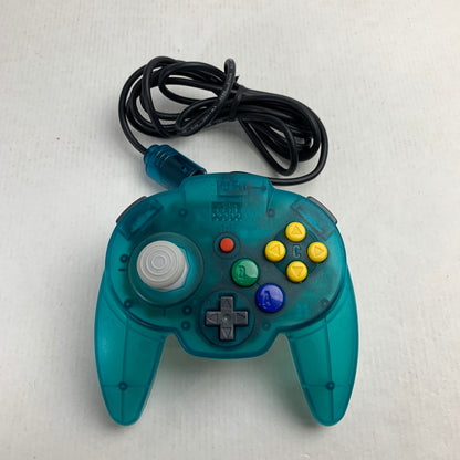 【中古美品】 HORI NINTENDO64 ホリ ニンテンドー 64 ホリパッドミニ64 小型 コントローラー オーシャンブルー (ETC) 024-260802-mh-01-fuz 万代Net店