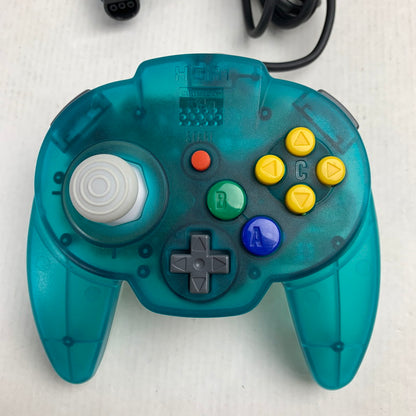 【中古美品】 HORI NINTENDO64 ホリ ニンテンドー 64 ホリパッドミニ64 小型 コントローラー オーシャンブルー (ETC) 024-260802-mh-01-fuz 万代Net店