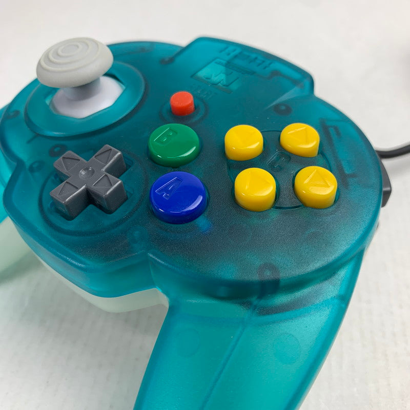 【中古美品】 HORI NINTENDO64 ホリ ニンテンドー 64 ホリパッドミニ64 小型 コントローラー オーシャンブルー (ETC) 024-260802-mh-01-fuz 万代Net店